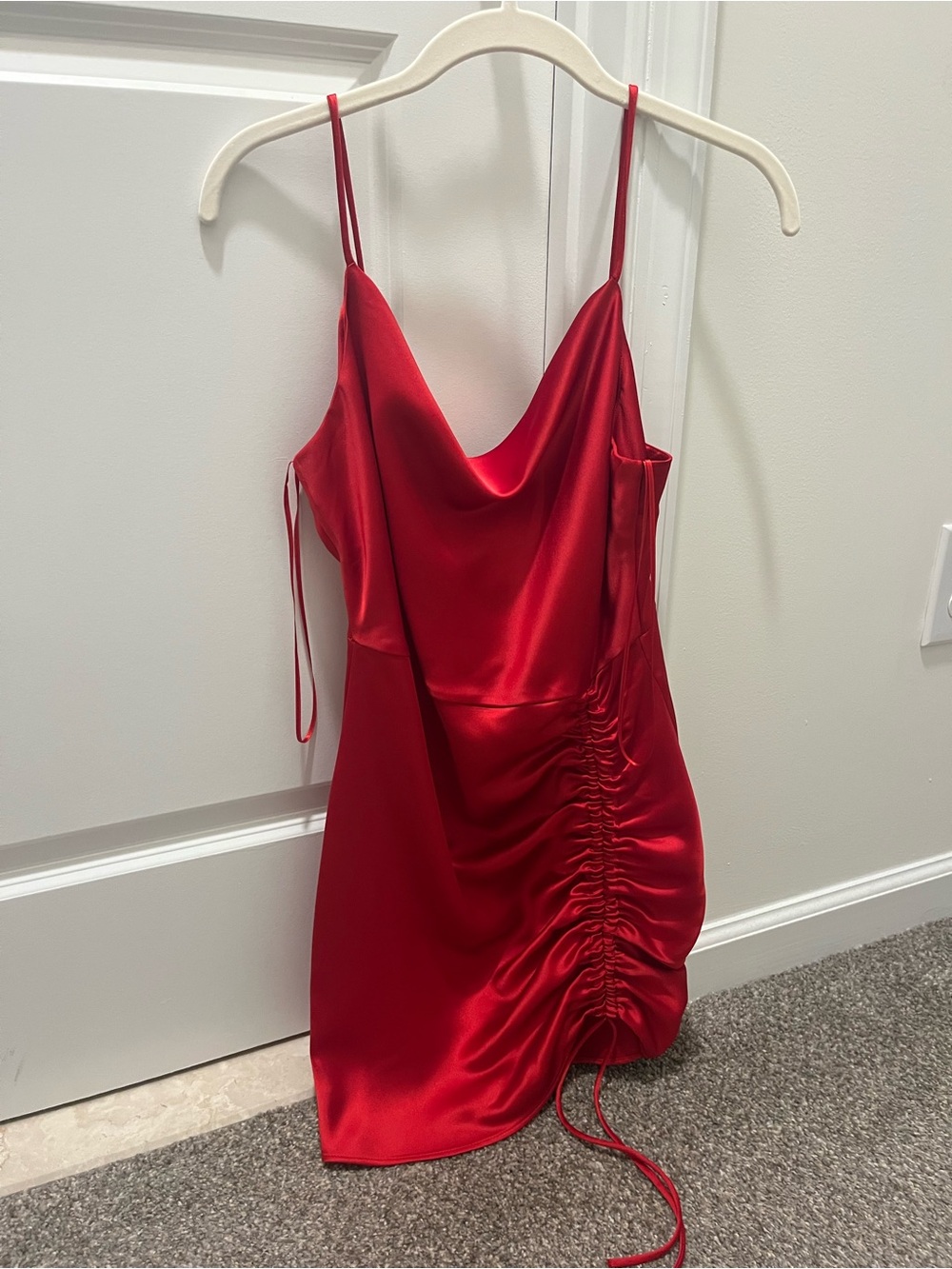 Zara Red Satin Dress